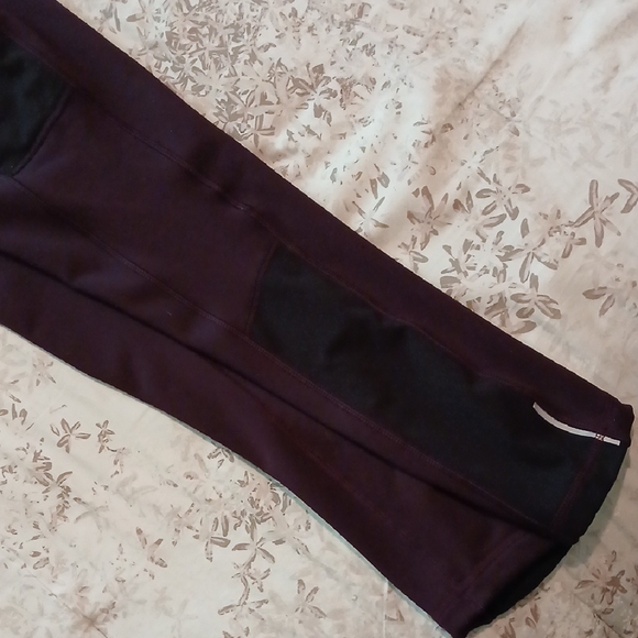 Active Life Black & Purple Leggings Size Large - Picture 5 of 7